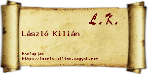 László Kilián névjegykártya